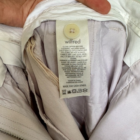 Aritzia Wilfred Pant High-Waist Wide Leg Japanese Crepe Trousers Size 4 Lilac - Picture 10 of 15